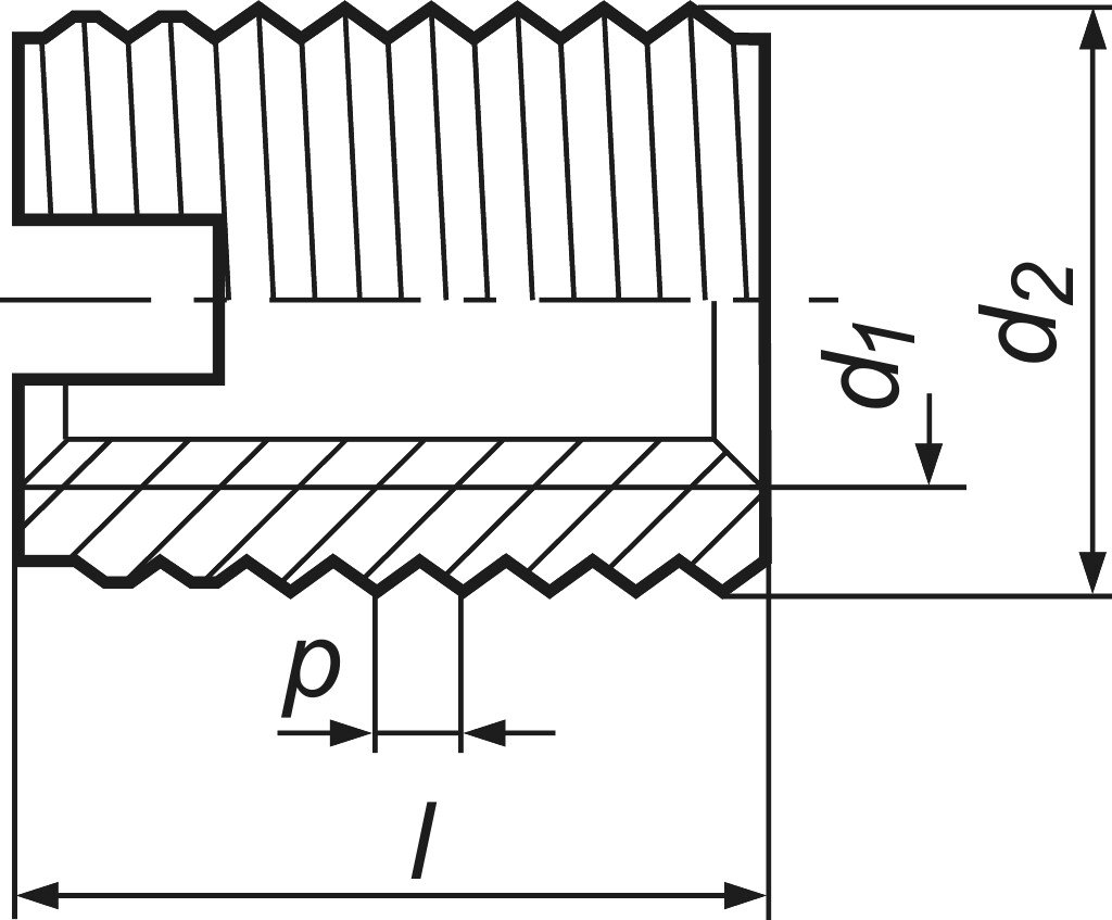 Ensat 302 M 5 steel hardened galvanised blue chromated